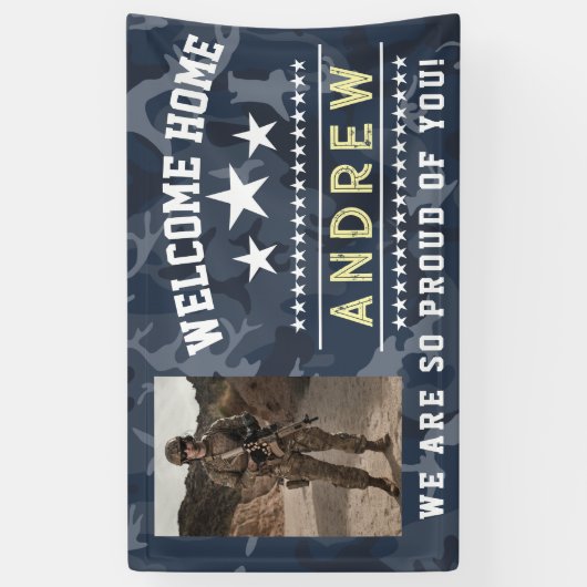Military Welcome Home Banner - Army National Guard (Verticaal)