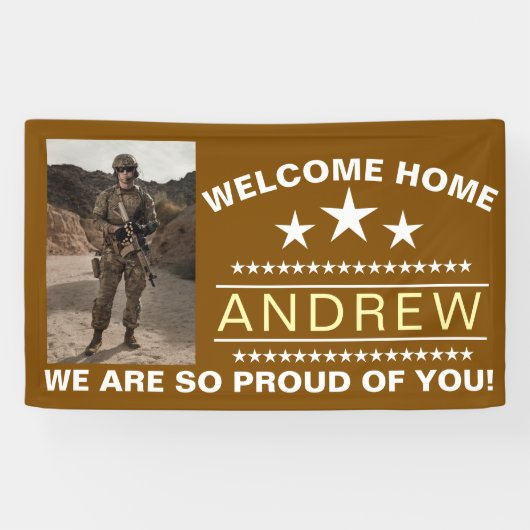 Military Welcome Home Banner - Army National Guard (Horizontaal)