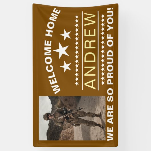 Military Welcome Home Banner - Army National Guard (Verticaal)