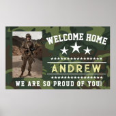 Military Welcome Home Banner - Army National Guard Poster (Voorkant)