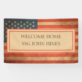 Military Welcome Home Name Rank Banner
