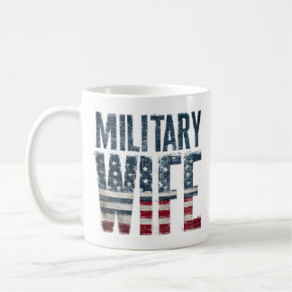 Military wife patriotic red, white and blue  koffiemok