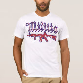 Militia Declaration Tee, Patriotic America Shirt (Voorkant)