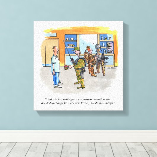 Militia Fridays-canvas Canvas Afdruk (Insitu (Houten vloer))