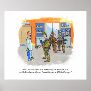 Militia Fridays matte poster