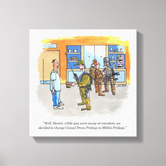 Militia Vrijdag canvasprint Canvas Afdruk (Voorkant)