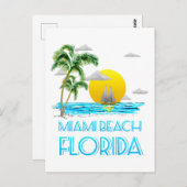 Miljami Beach Florida Briefkaart (Voorkant / Achterkant)
