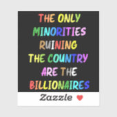 Miljardairs ruïneren de Vinyl Sticker (Vel)