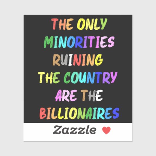 Miljardairs ruïneren de Vinyl Sticker (Vel)