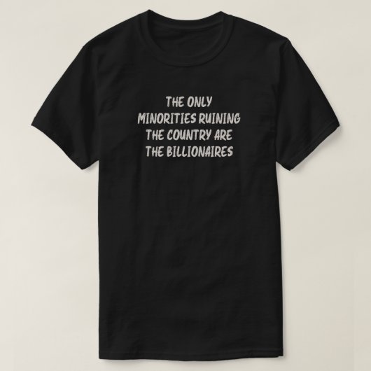 Miljardairs ruïneren de witte tekst van het land t-shirt (Design voorkant)