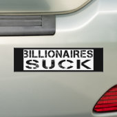 Miljardairs zuigen bumpersticker (Op auto)