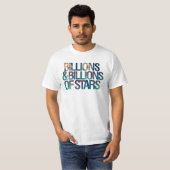 Miljarden en miljarden sterren t-shirt (Voorkant volledig)