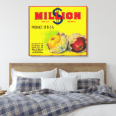 Miljoen dollar Apple Label - Walla Walla, WA Canvas Afdruk (Insitu (Slaapkamer))