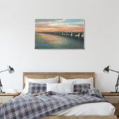 Miljoen Dollar Bridge over de rivier de Manatee, Canvas Afdruk (Insitu (Slaapkamer))