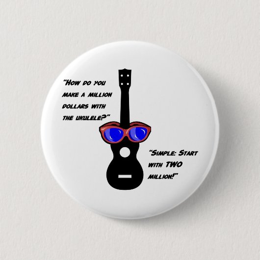 Miljoen dollar dollar aan uke ronde button 5,7 cm (Voorkant)