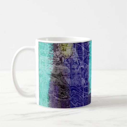 "Miljoen Dollar Dromen" abstracte kunst koffiemok (Links)