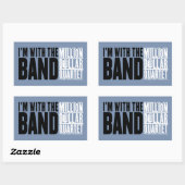 Miljoen Dollar Kwartet "Ik ben met de band" Rechthoekige Sticker (Vel)