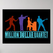 Miljoen dollar kwartet op podium poster (Voorkant)