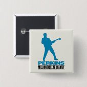 Miljoen dollar kwartet Perkins Vierkante Button 5,1 Cm (Voorkant /achterkant)