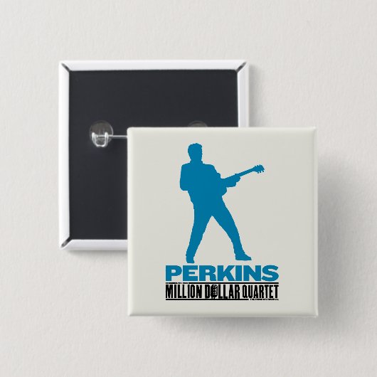 Miljoen dollar kwartet Perkins Vierkante Button 5,1 Cm (Voorkant /achterkant)