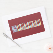 Miljoen dollar kwartet piano rechthoekige sticker (Envelop)
