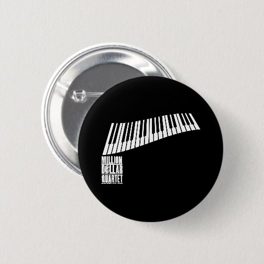 Miljoen Dollar Kwartet Piano - Wit Ronde Button 5,7 Cm (Voorkant /achterkant)
