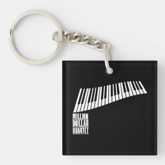 Miljoen Dollar Kwartet Piano - Wit Sleutelhanger (Voorkant)