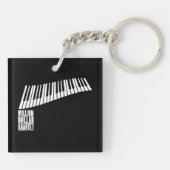 Miljoen Dollar Kwartet Piano - Wit Sleutelhanger (Achterkant)