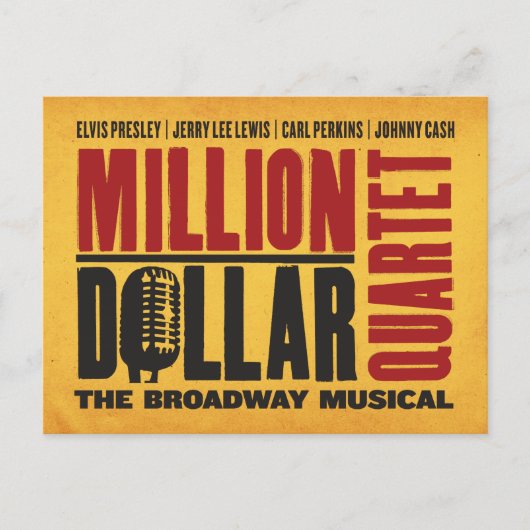 Miljoen dollar Logo Kwartet Briefkaart (Voorkant)