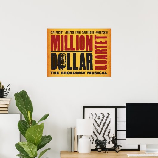 Miljoen dollar Logo Kwartet Poster (Thuiskantoor)