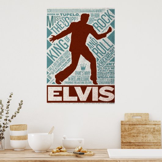 Miljoen Dollar Quartet Elvis Type Poster (Keuken)
