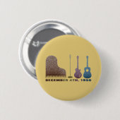 Miljoen Dollar Quartet Instrumenten - Kleur Ronde Button 5,7 Cm (Voorkant /achterkant)