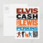 Miljoen Dollar Quartet Names Briefkaart (Voorkant / Achterkant)