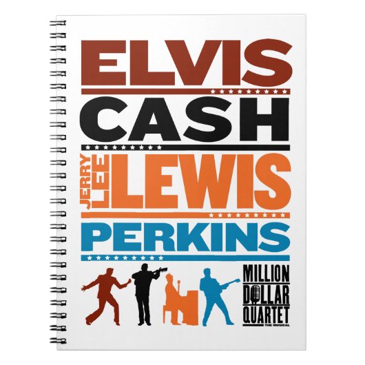 Miljoen Dollar Quartet Names Notitieboek (Voorkant)