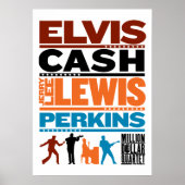 Miljoen Dollar Quartet Names Poster (Voorkant)