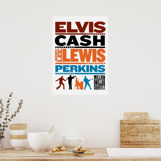 Miljoen Dollar Quartet Names Poster (Keuken)