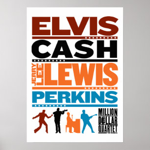 Miljoen Dollar Quartet Names Poster