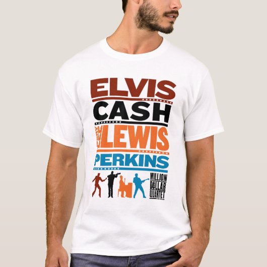 Miljoen Dollar Quartet Names T-shirt (Voorkant)