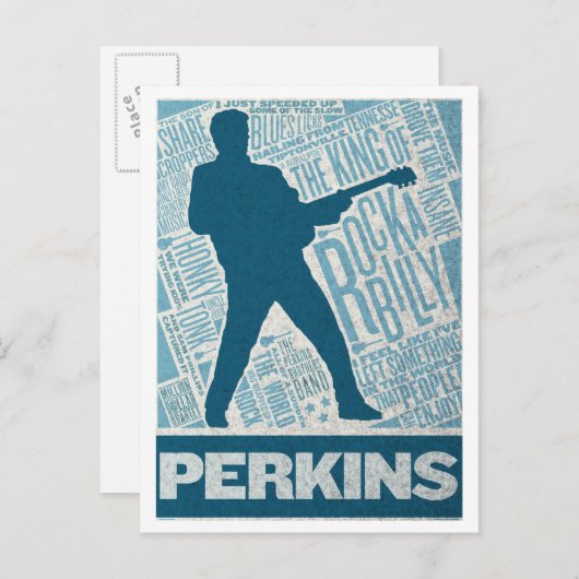 Miljoen Dollar Quartet Perkins Type Briefkaart (Voorkant / Achterkant)