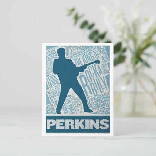 Miljoen Dollar Quartet Perkins Type Briefkaart (Staand voorkant)