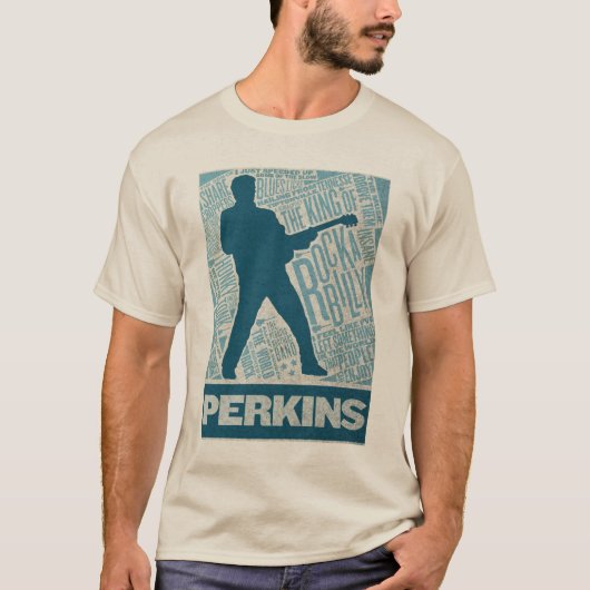 Miljoen Dollar Quartet Perkins Type T-shirt (Voorkant)