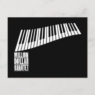Miljoen Dollar Quartet Piano - White Briefkaart