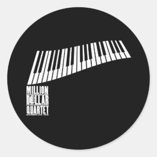 Miljoen Dollar Quartet Piano - White Ronde Sticker