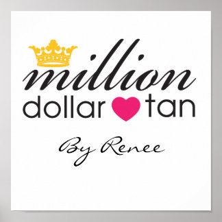 Miljoen dollar Tan Canvas Poster
