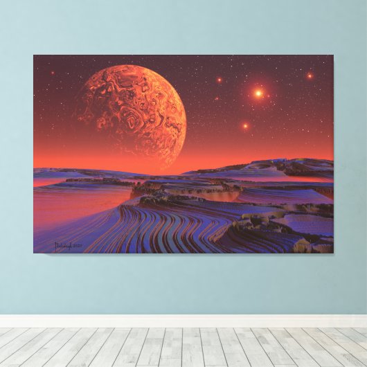 Miljoen lichtjaar verder canvas afdruk (Insitu (Houten vloer))