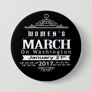 Miljoen vrouwen Maart op Button Pin Washington 201