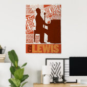 Miljoenen dollar-kwartet Lewis-type Poster (Thuiskantoor)