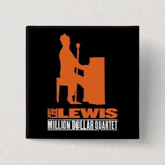 Miljoenen dollar Kwartet Lewis Vierkante Button 5,1 Cm (Voorkant)