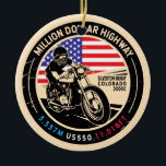 Miljoenen dollar motorfiets op snelweg Colorado Keramisch Ornament<br><div class="desc">Miljoen Dollar Highway,  gemaakt in een ,  noodlijdend symbool. Het is een beroemde schilderachtig drive gevonden in Colorado en buiten de San Juan Skyway.</div>