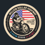 Miljoenen dollar motorfiets op snelweg Colorado Magneet<br><div class="desc">Miljoen Dollar Highway,  gemaakt in een ,  noodlijdend symbool. Het is een beroemde schilderachtig drive gevonden in Colorado en buiten de San Juan Skyway.</div>